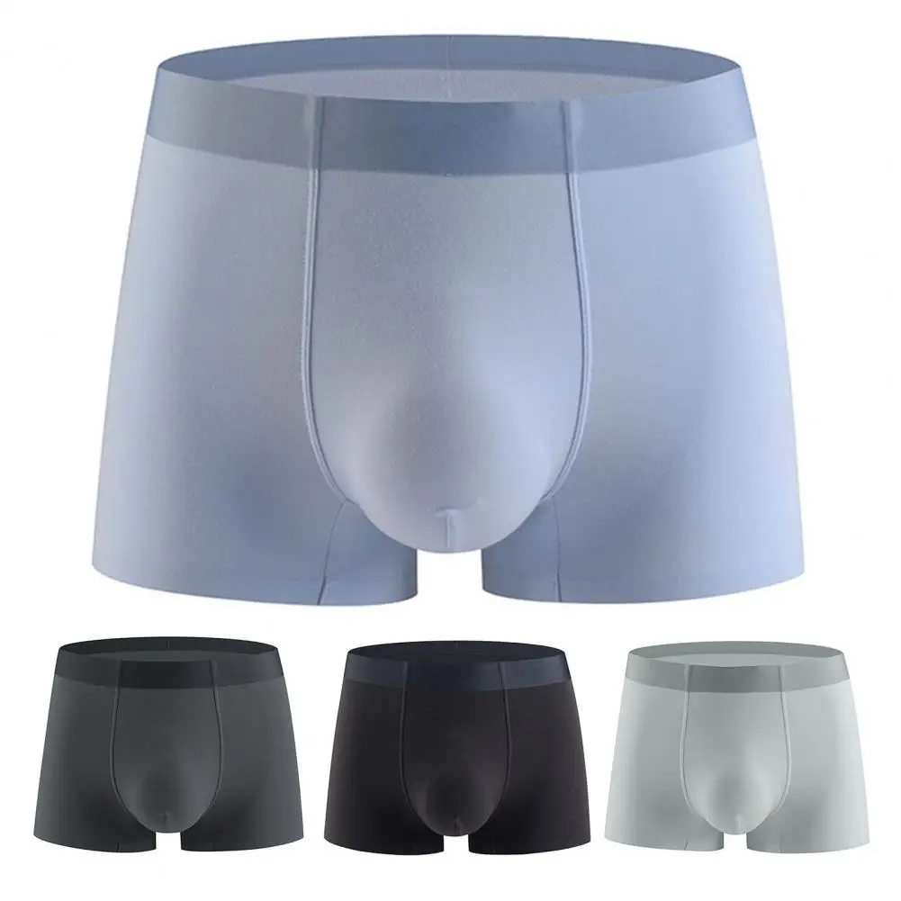 

Men Underpants Anti-septic Soft Breathable Moisture-wicking Seamless High Elasticity U Convex Skinny Mid Waist Quick Dry Men Box