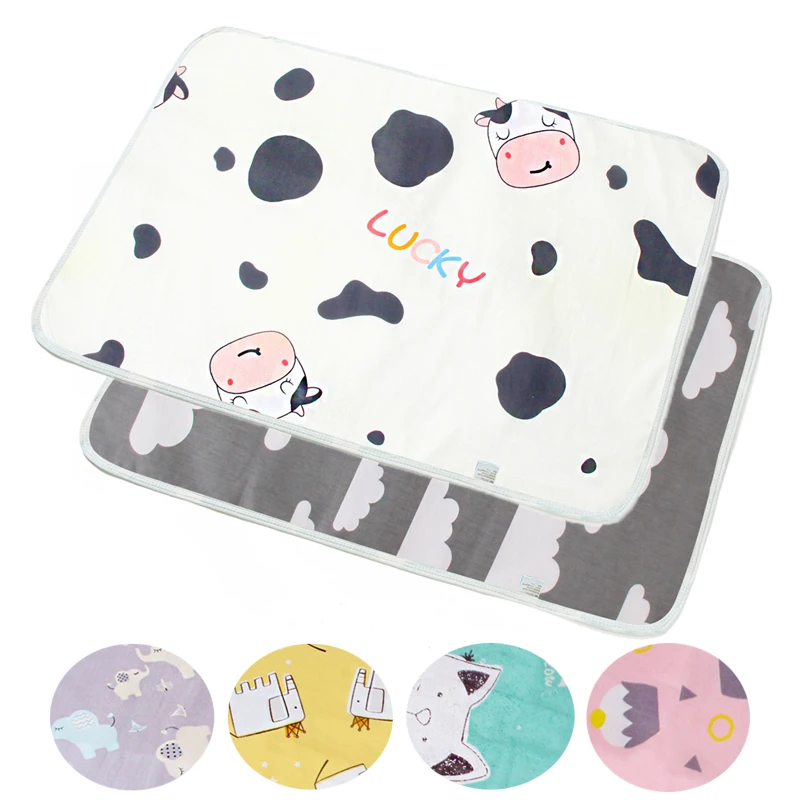 

70cmx50cm Baby Waterproof Diaper Changing Urine Absorbent Mat Babies Nappy Changing Pad Soft Reusable Washable Mattress Pad