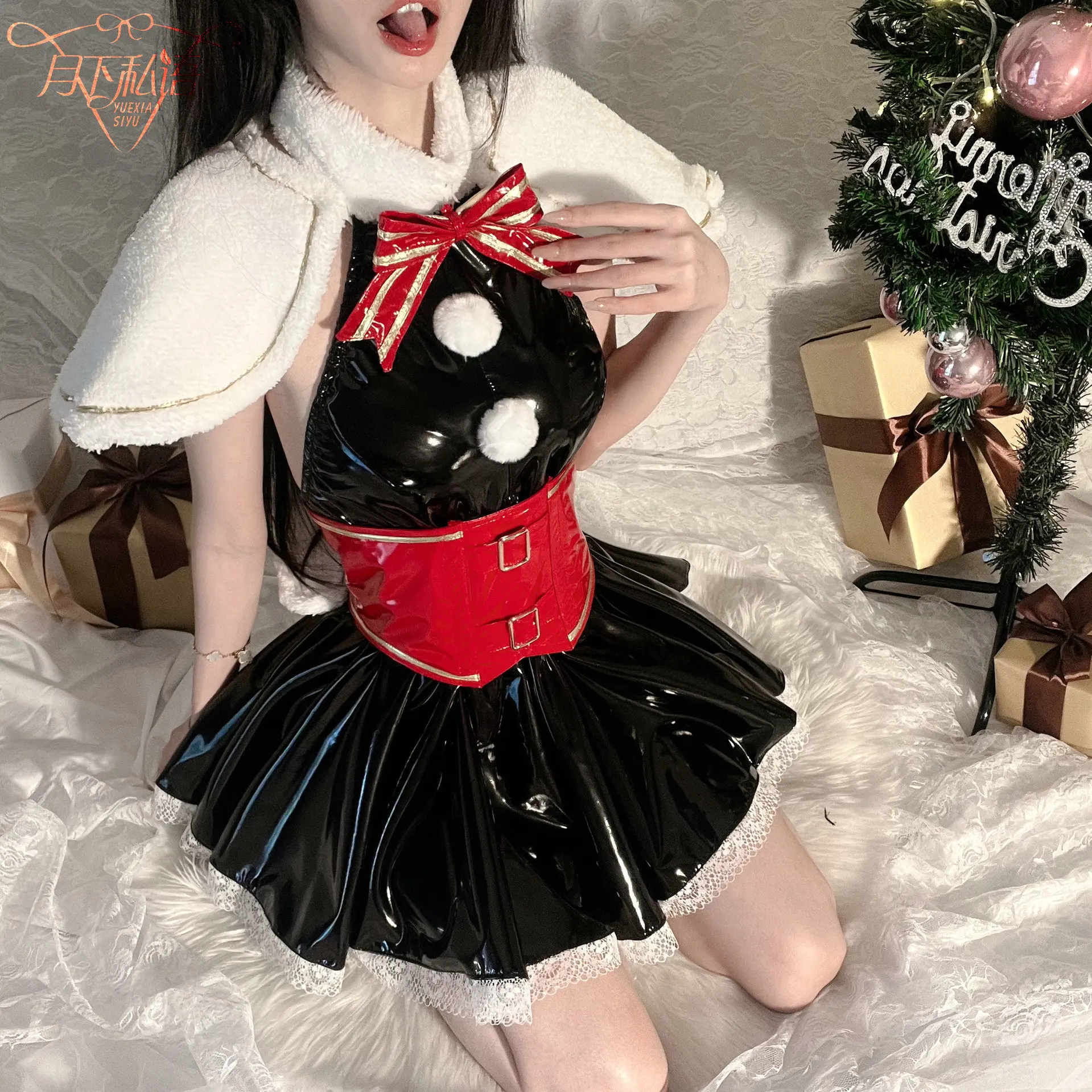 Cute Anime Bunny Girl Maid Cosplay Sexy Faux Leather Uniform Women Christmas Costume Plush Rabbit Cape Lace Lolita Dress
Cute Anime Bunny Girl Maid Cosplay Sexy Faux Leather Uniform Women Christmas Costume Plush Rabbit Cape Lace Lolita Dress