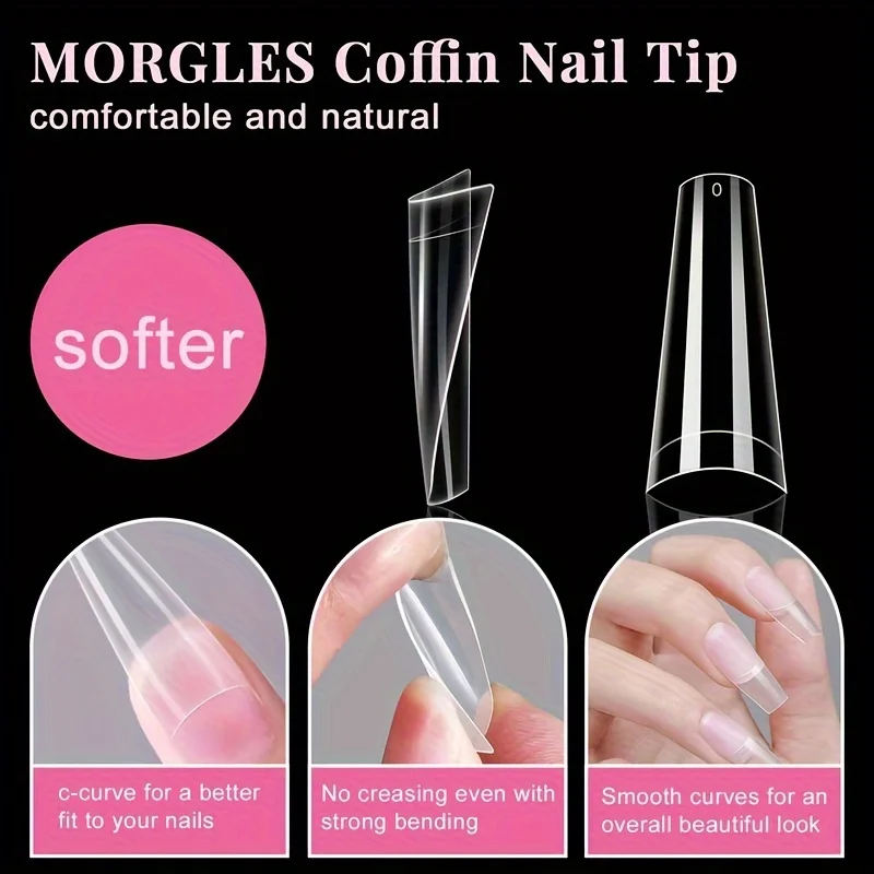 500Pcs French Coffin Dancer Nail Tips Acrylic Nail Artificial Half False Flakes Nail Tips, 10 Sizes with Clear Plastic Box for Na 15 Mallzona S8f79ac239ab643e2a9c01227174c789aO 500Pcs French Coffin Dancer Nail Tips Acrylic Nail Artificial Half False Flakes Nail Tips, 10 Sizes with Clear Plastic Box for Na Mallzona