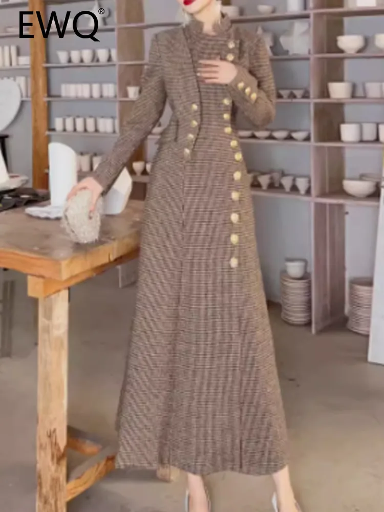 EWQ Irregular Button Plaid Stand Contrast High Waist A-line Vestidos Sweet Style Women's Dress Winter Spring 2024 New 27SN5519
EWQ Irregular Button Plaid Stand Contrast High Waist A-line Vestidos Sweet Style Women's Dress Winter Spring 2024 New 27SN5519