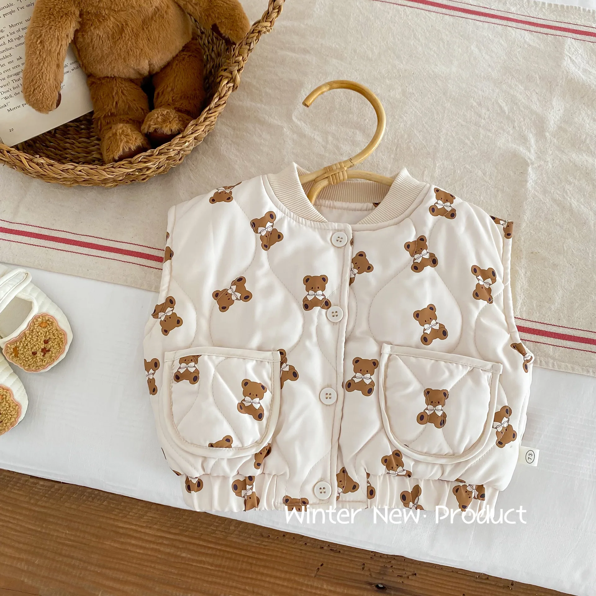 2023 Winter Girls Boys Cute Print Bear Thick Warm Fleece Vest Baby Kids Children Waistcoat
2023 Winter Girls Boys Cute Print Bear Thick Warm Fleece Vest Baby Kids Children Waistcoat