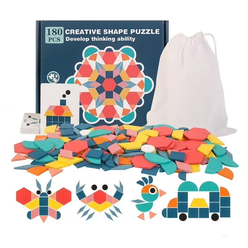 Hot Sale 180Pcs Montessori Kids Wooden 3D Geometric Shape Jigsaw Puzzle Board Set Baby Early Education Toys for Children
Hot Sale 180Pcs Montessori Kids Wooden 3D Geometric Shape Jigsaw Puzzle Board Set Baby Early Education Toys for Children