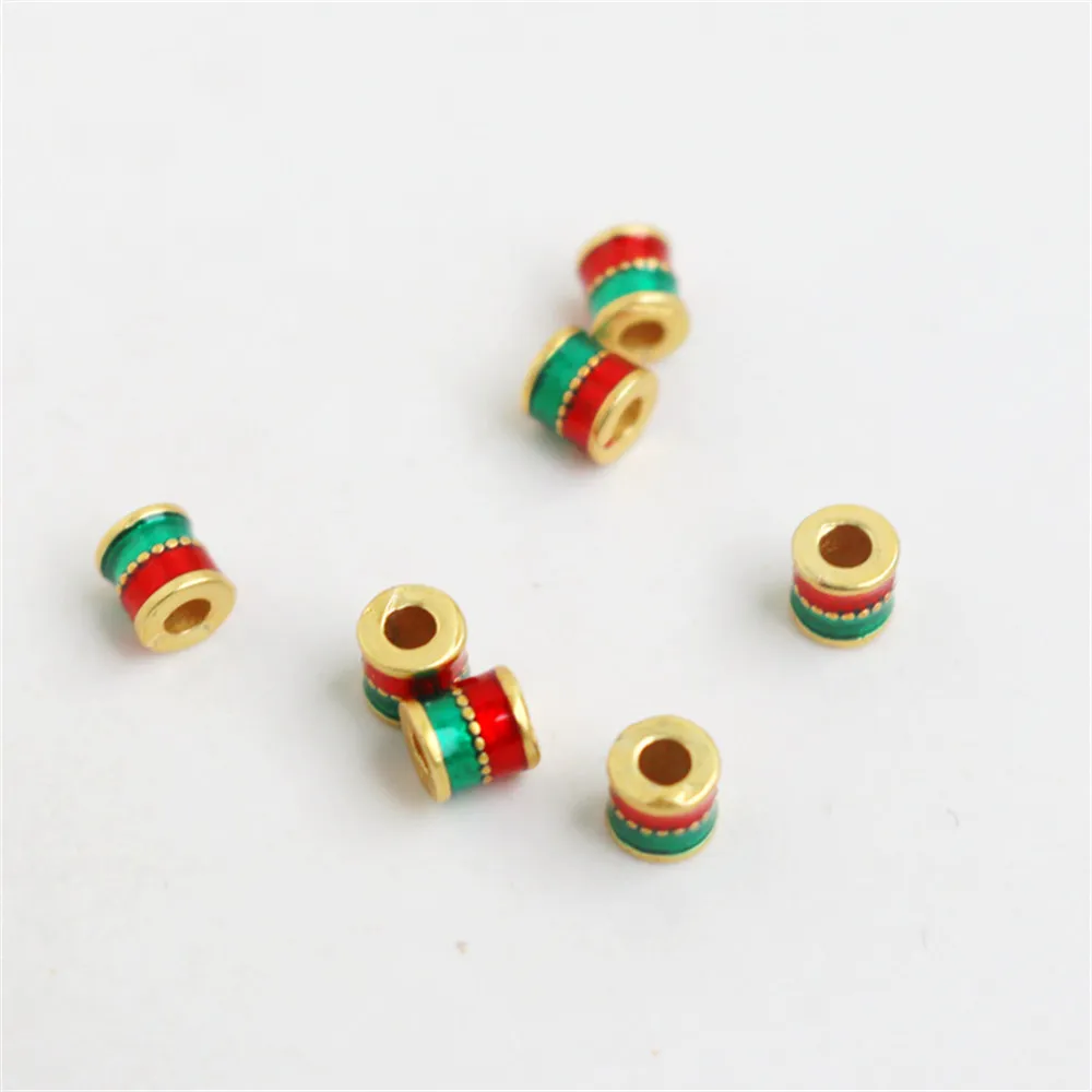 14k gold coated color oil drop 3.5 * 4mm small hole barrel bead diy bracelet necklace loose bead leather rope accessories
14k gold coated color oil drop 3.5 * 4mm small hole barrel bead diy bracelet necklace loose bead leather rope accessories