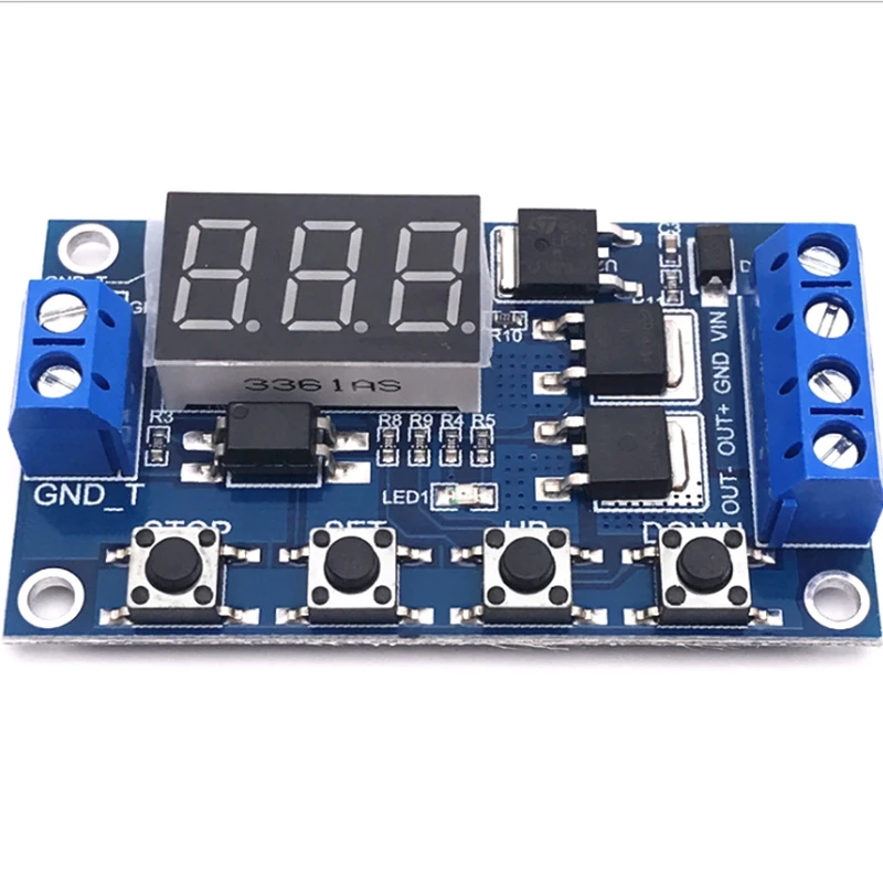 

DC 12V 24V Dual MOS LED Digital Time Delay Relay Trigger Cycle Timer Delay Switch Circuit Board Timing Control Module