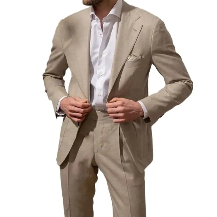 2023 Tailor Made Men Suits Linen 2 Pieces Slim Fit Formal Notched Lapel Tuxedos Pants Best Men Groom Wear Costume Homme
2023 Tailor Made Men Suits Linen 2 Pieces Slim Fit Formal Notched Lapel Tuxedos Pants Best Men Groom Wear Costume Homme