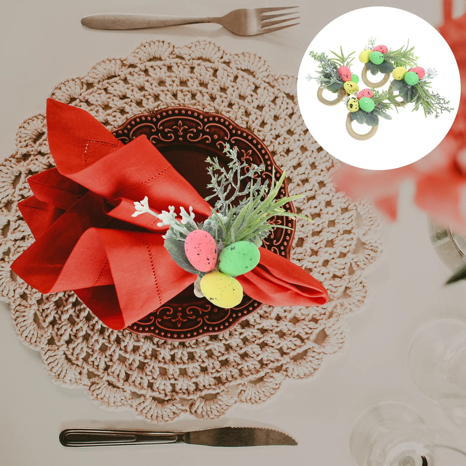 Easter Egg Napkin Ring Holder Farmhouse Wood Serviette Buckle Green Leaves Filler
Easter Egg Napkin Ring Holder Farmhouse Wood Serviette Buckle Green Leaves Filler