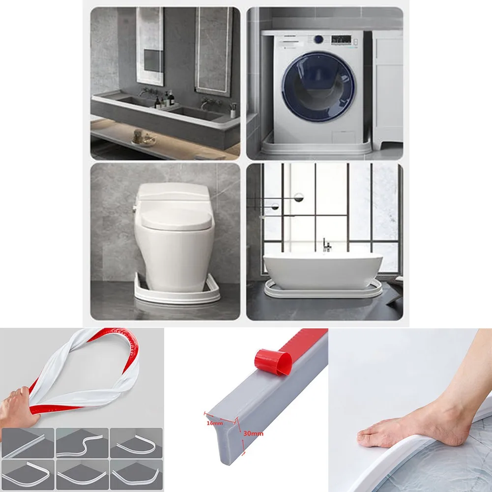 1-3 Meter Bathroom Water Stopper Silicone Retaining Strip Water Shower Dam Flood Barrier Dry/Wet Separation Blocker
1-3 Meter Bathroom Water Stopper Silicone Retaining Strip Water Shower Dam Flood Barrier Dry/Wet Separation Blocker