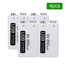 4PCS 9v For Multimeter Microphone Toy Remote Control KTV 9V Rechargeable Battery 650mAh 6F22 Micro USB Li-ion Lithium Batteries
4PCS 9v For Multimeter Microphone Toy Remote Control KTV 9V Rechargeable Battery 650mAh 6F22 Micro USB Li-ion Lithium Batteries