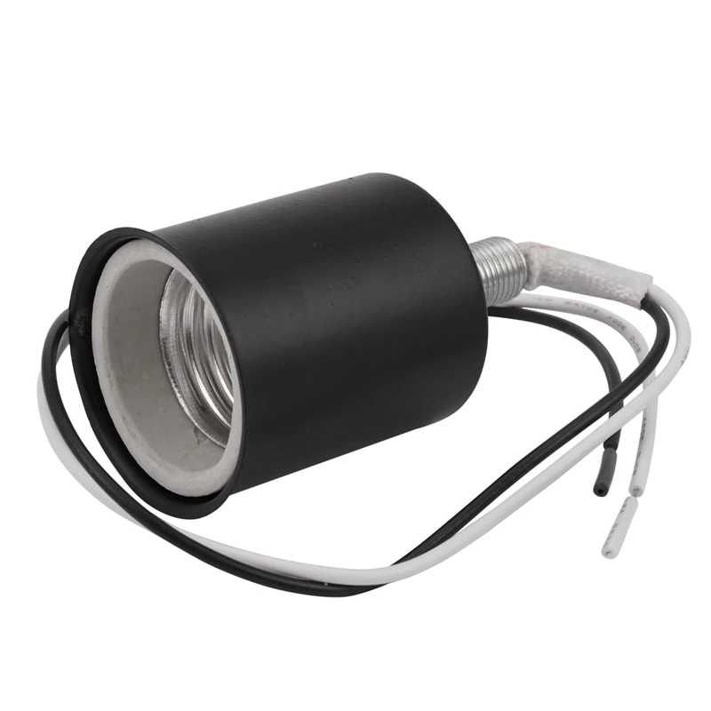 5X E27 Ceramic Screw Base Round LED Light Bulb Lamp Socket Holder Adapter Metal Lamp Holder With Wire Black
5X E27 Ceramic Screw Base Round LED Light Bulb Lamp Socket Holder Adapter Metal Lamp Holder With Wire Black