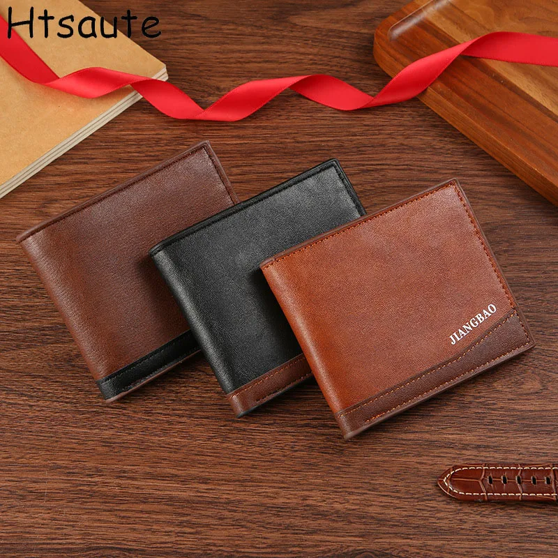 

High Capacity Men's Hasp Leather Wallet Multiple Card Slots Card ID Credit Card Holder Coin Vintage Wallet cartera hombre