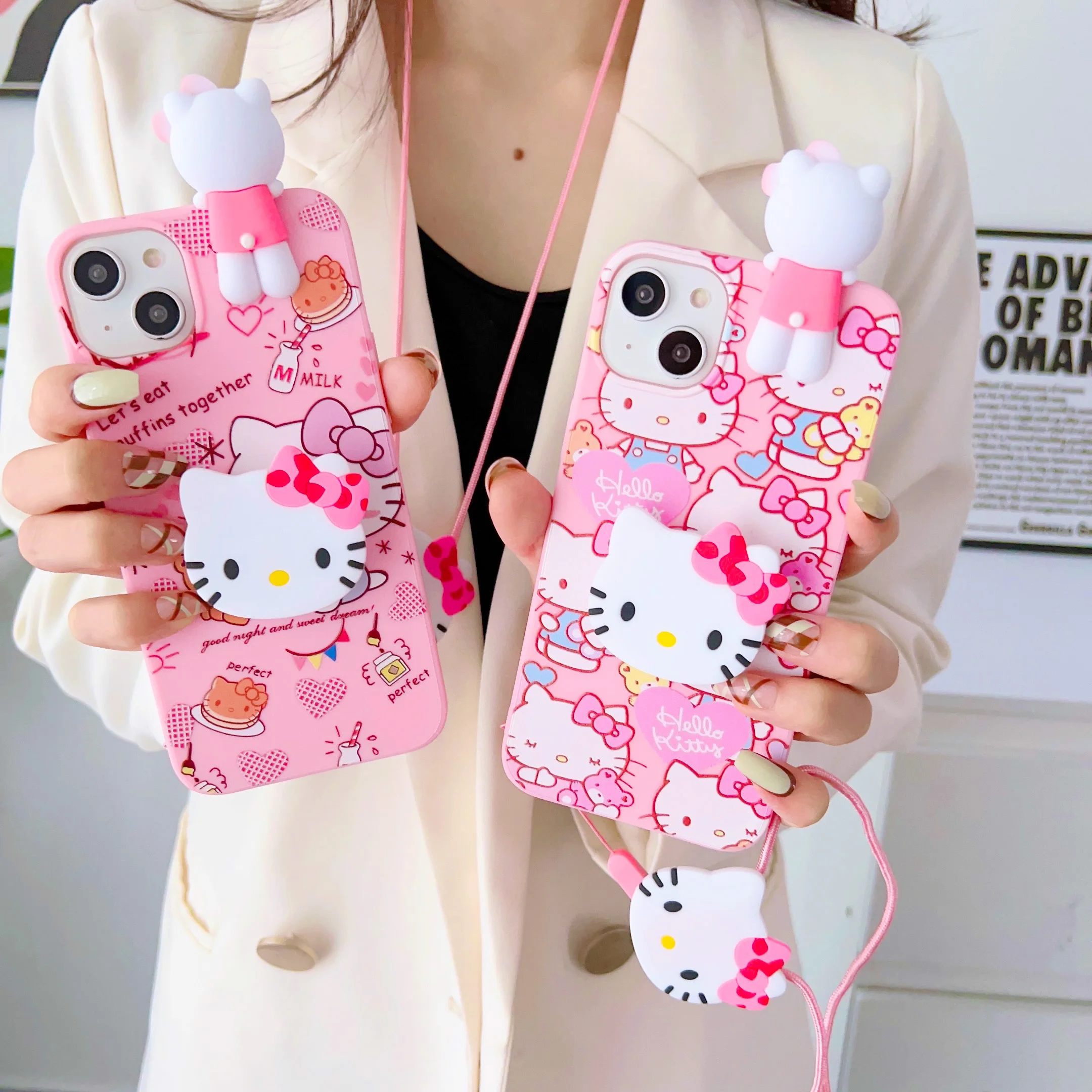 

Hello Kitty Case With Holder Rope For Samsung Galaxy A12 A11 A71 A51 A52 A22 A02s A32 A72 A13 A53 A03s A04s A20s A33 A73 A23