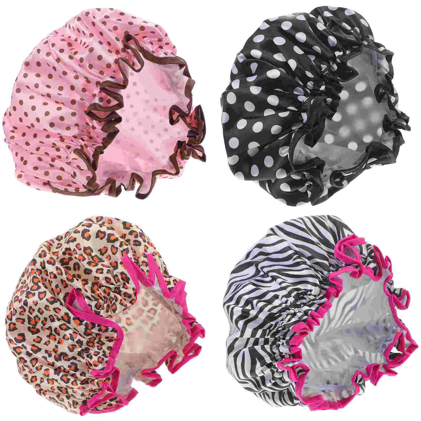 4 Pcs Waterproof Shower Cap Caps for Women Reusable Bathing Hats Decorative White Dot
4 Pcs Waterproof Shower Cap Caps for Women Reusable Bathing Hats Decorative White Dot
