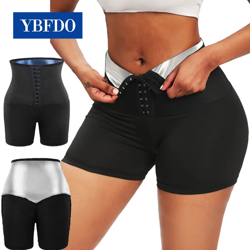 

YBFDO Women High Waist Sauna Sweat Pants Waist Trainer Weight Loss Body Shaper Workout Leggings Tights Fat Burner Shapewear