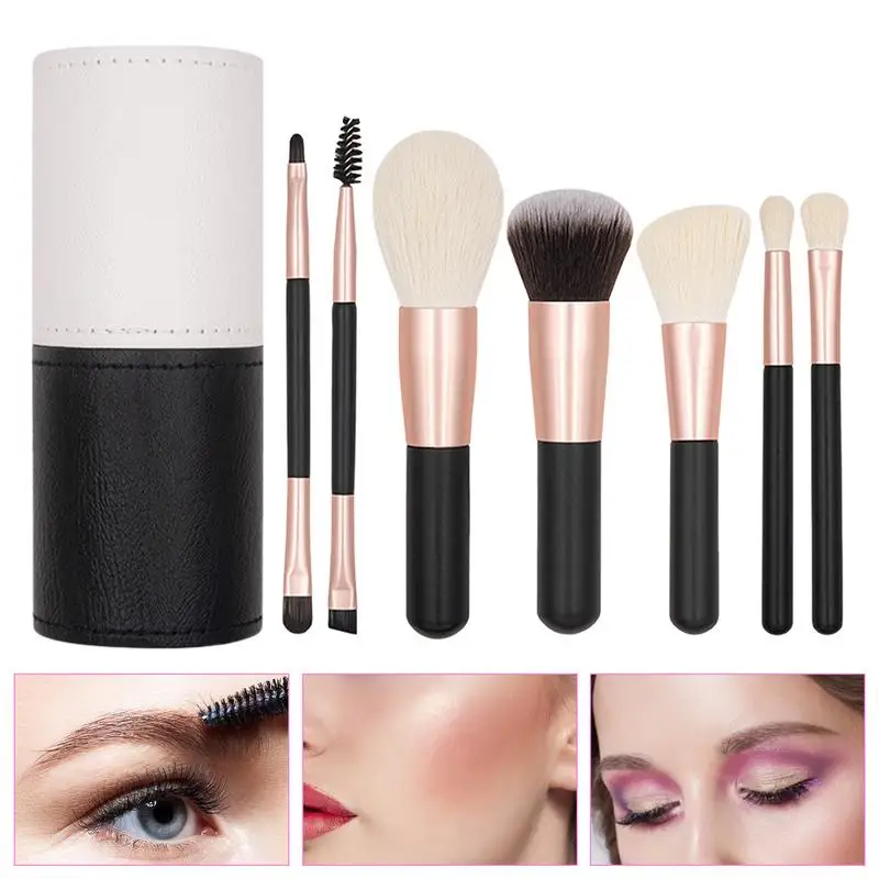 

7Pcs Travel Makeup Brush Set Makeup Brushes Cosmetic Full Set Soft Female Make Up Tools Foundation Brush Blending Makeup brush