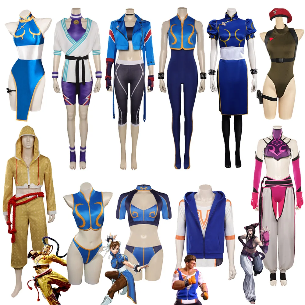 SF Fighter 6 Cammy Chun Li Jamie Cosplay Costume Vest Pants Coat Outfits Female Male Halloween Carnival Party Roleplaying Suit
SF Fighter 6 Cammy Chun Li Jamie Cosplay Costume Vest Pants Coat Outfits Female Male Halloween Carnival Party Roleplaying Suit