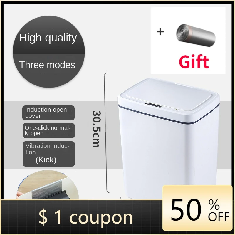 14/16L Intelligent Trash Can Automatic Sensor Dustbin Sensor Electric Waste Bin Home Rubbish Can For Kitchen Bathroom Garbage
14/16L Intelligent Trash Can Automatic Sensor Dustbin Sensor Electric Waste Bin Home Rubbish Can For Kitchen Bathroom Garbage
