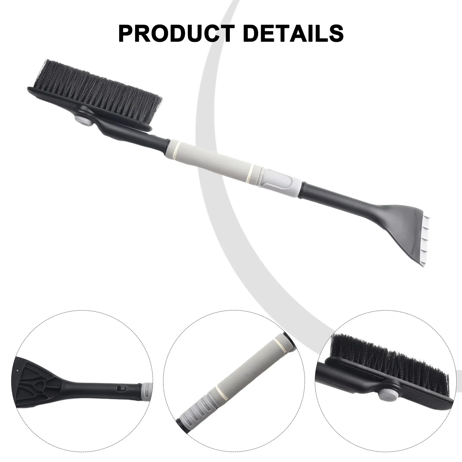 Car Windshield Ice Scraper with Brush 3 in 1 Tool for Ice Snow and Frost Removal Durable and Adjustable Length
Car Windshield Ice Scraper with Brush 3 in 1 Tool for Ice Snow and Frost Removal Durable and Adjustable Length