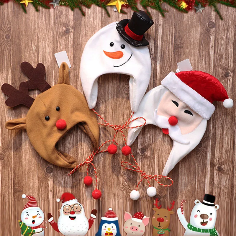 Kawaii Children Christmas Hat Cute Cartoon Plush Snowman Elk Santa Claus Hat Decoration Children Festival Hair Accessories Gifts
Kawaii Children Christmas Hat Cute Cartoon Plush Snowman Elk Santa Claus Hat Decoration Children Festival Hair Accessories Gifts