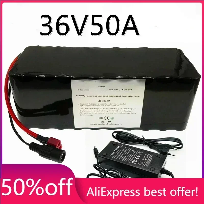 36V 50Ah Electric Bicycle Battery Built-in 40A BMS Lithium Battery Pack 36 Volt 2A Charging Ebike Battery + Charger
36V 50Ah Electric Bicycle Battery Built-in 40A BMS Lithium Battery Pack 36 Volt 2A Charging Ebike Battery + Charger