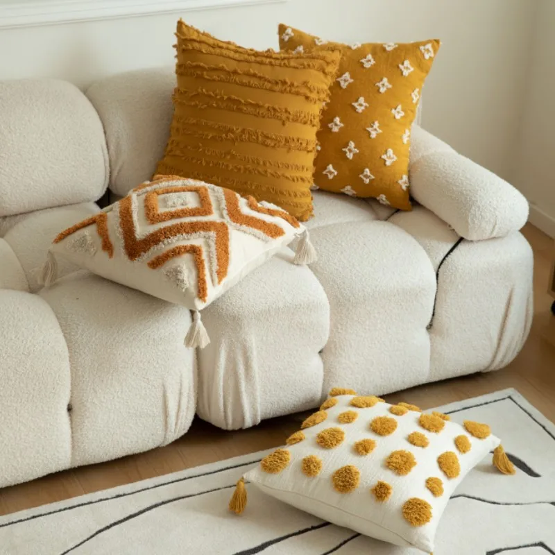 

Bohemia Pillow Cover Cojines 45X45 Jacquard Yarn-Dyed Decor Home Throw Cushion Covers Cojines Decorativos Para Sofa Pillowcase
