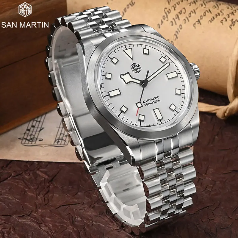 San Martin New 38mm Vintage Classic Enamel Dial PT5000 Men Sport Watch Explore Climbing Automatic Mechanical Sapphire 10Bar BGW9
San Martin New 38mm Vintage Classic Enamel Dial PT5000 Men Sport Watch Explore Climbing Automatic Mechanical Sapphire 10Bar BGW9