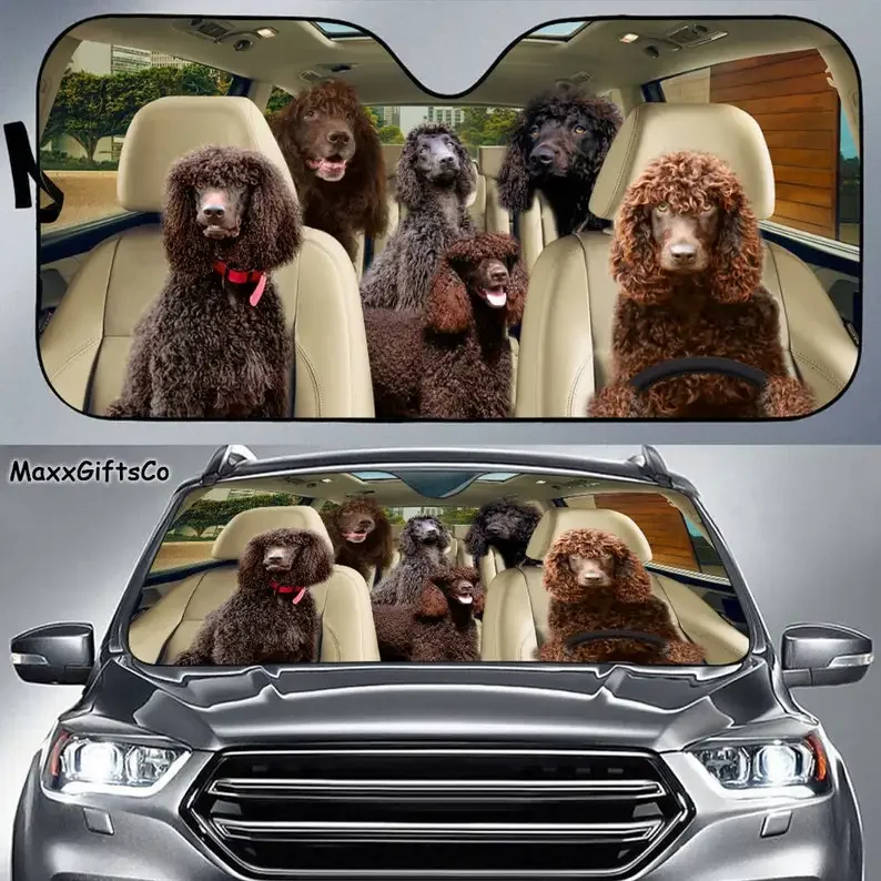 Irish Water Spaniel Car Sun Shade, Dogs Windshield, Dogs Family Sunshade, Dog Car Accessories, Car Decoration, Gift For Dad, Mom
Irish Water Spaniel Car Sun Shade, Dogs Windshield, Dogs Family Sunshade, Dog Car Accessories, Car Decoration, Gift For Dad, Mom