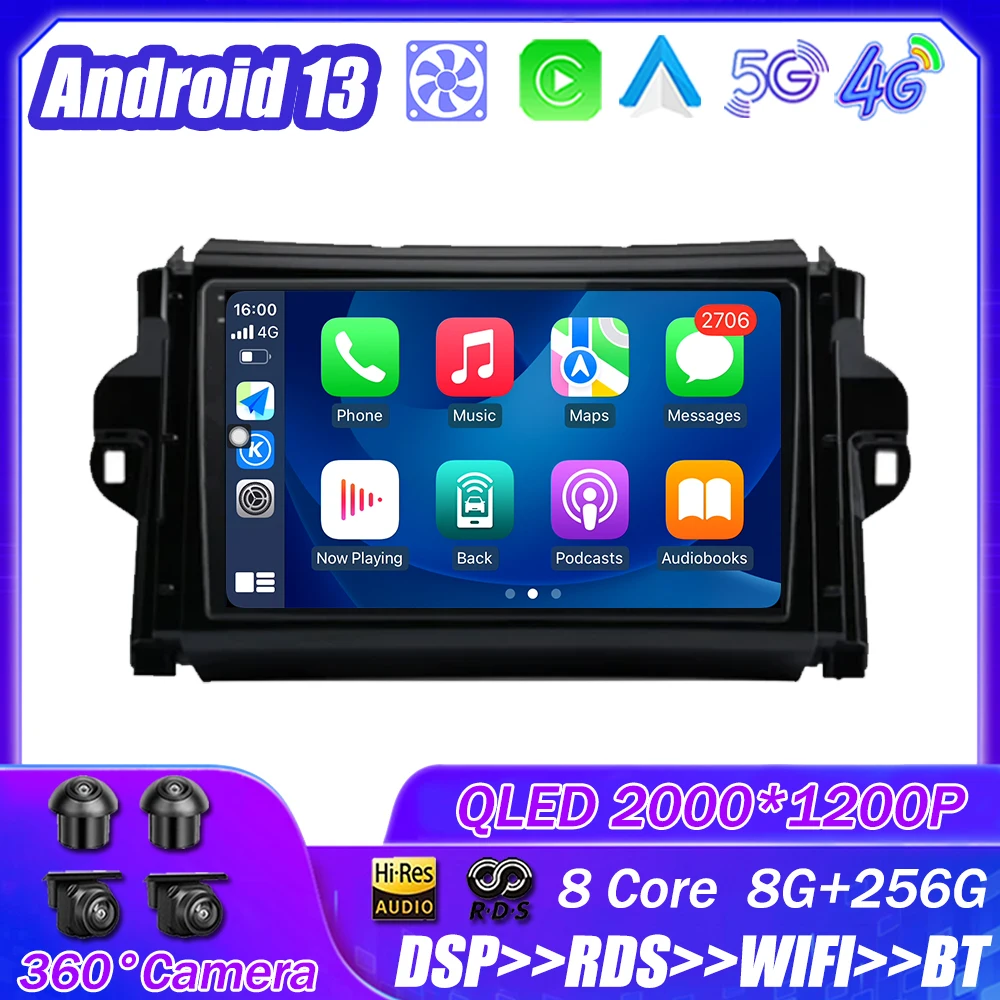 Android 13 for Toyota Fortuner 2013 - 2016 Car Radio Multimedia Player Navigation Stereo GPS Auto Head Unit 2Din WIFI 4G DPS
Android 13 for Toyota Fortuner 2013 - 2016 Car Radio Multimedia Player Navigation Stereo GPS Auto Head Unit 2Din WIFI 4G DPS