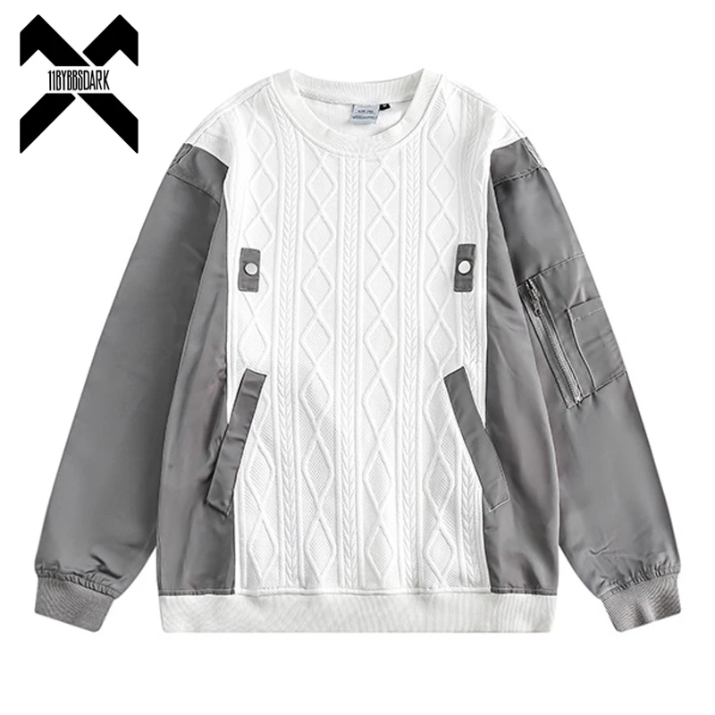 Мужская белая функциональная Толстовка Techwear, осень 2023, модный лоскутный пуловер в стиле Харадзюку, свободная толстовка с круглым вырезом, мужские топы
Мужская белая функциональная Толстовка Techwear, осень 2023, модный лоскутный пуловер в стиле Харадзюку, свободная толстовка с круглым вырезом, мужские топы