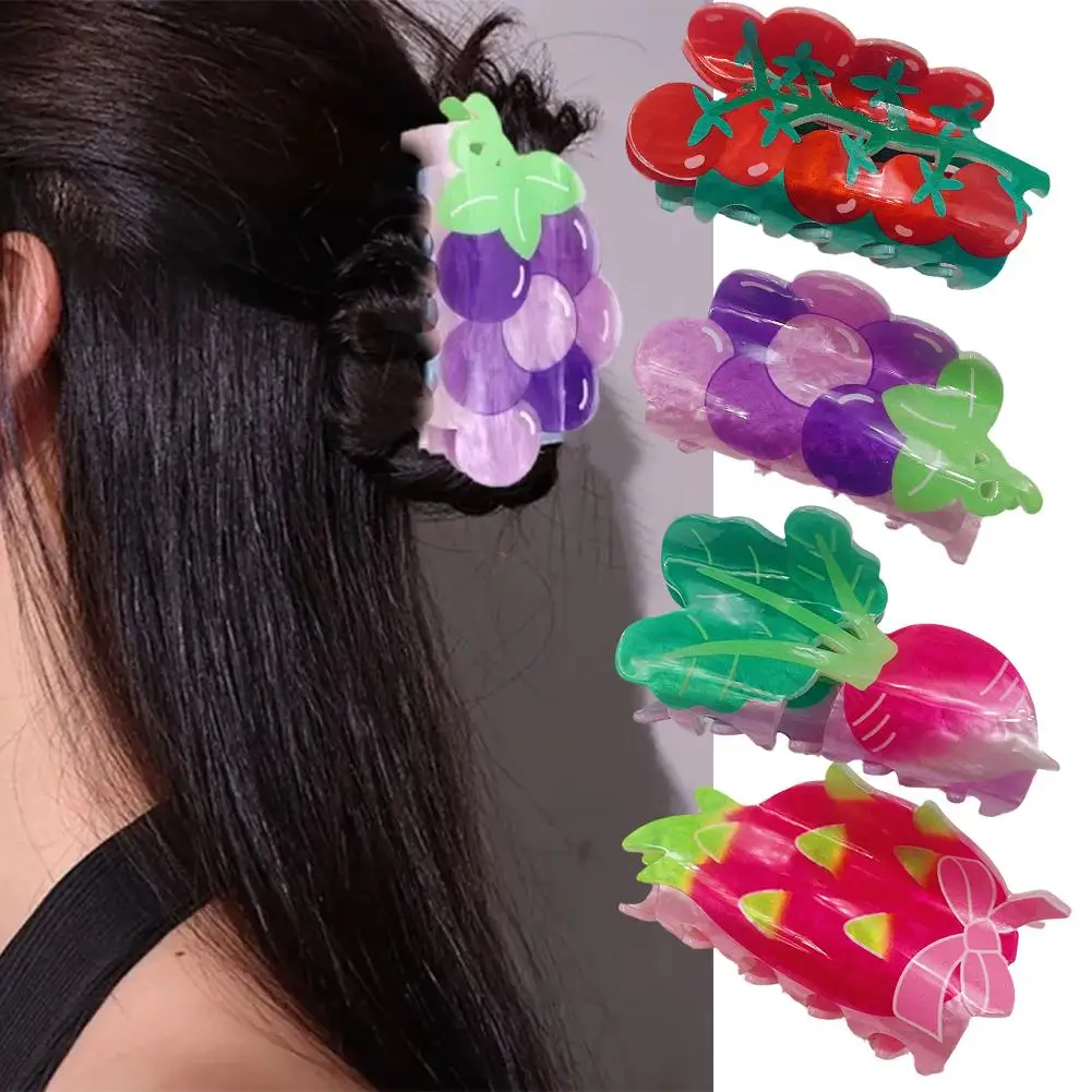 Fruit Shape Hair Claws Clamp Clip Women Acrylic Hairpins Girl Grip Hair Accessories Sweet Clip Catch Y8R8
Fruit Shape Hair Claws Clamp Clip Women Acrylic Hairpins Girl Grip Hair Accessories Sweet Clip Catch Y8R8