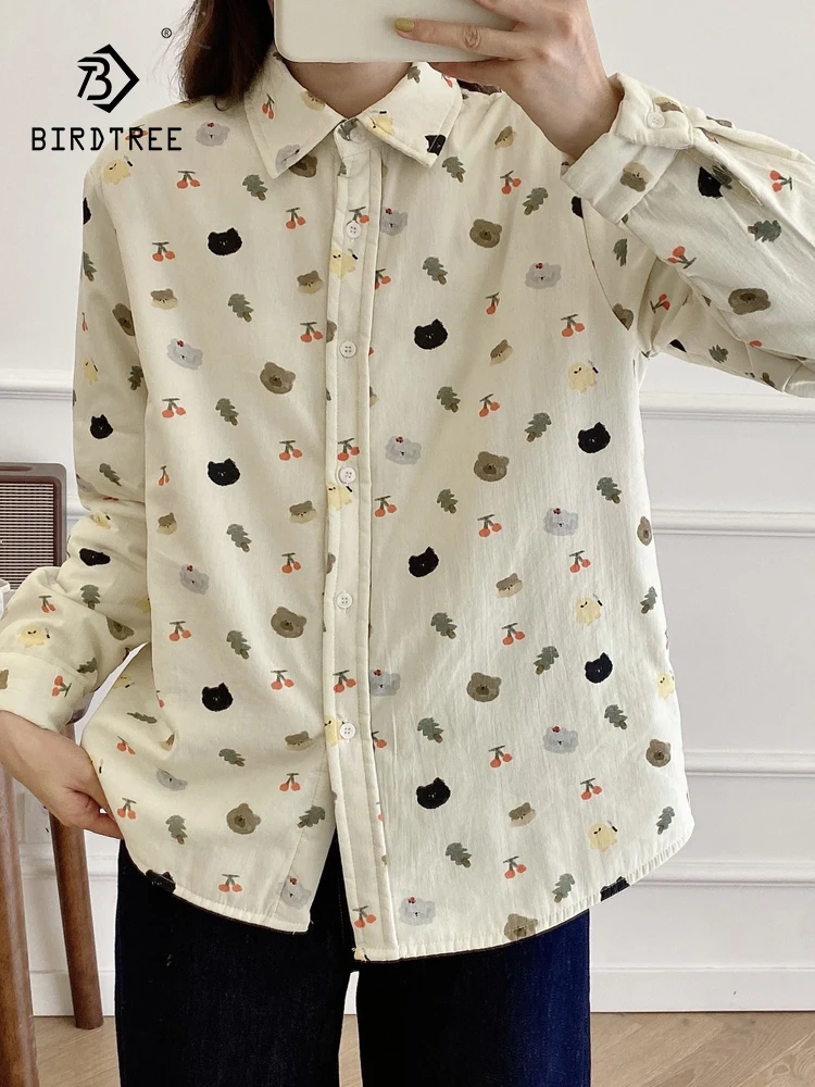 New Autumn Cotton Thicken Shirt Women Lapel Collar Printed Tops Girl Long Sleeve Loose Blouses Age Reduction Spring T3N436QC
New Autumn Cotton Thicken Shirt Women Lapel Collar Printed Tops Girl Long Sleeve Loose Blouses Age Reduction Spring T3N436QC
