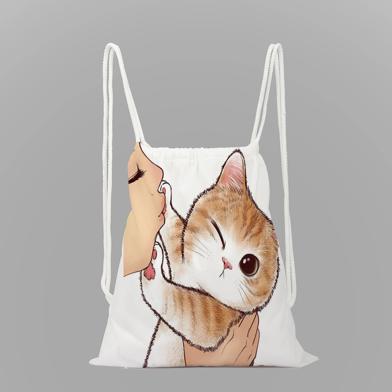 Kiss cat printed backpack fashion animal drawstring bag large capacity shoe bag school environmental protection storage bag
Kiss cat printed backpack fashion animal drawstring bag large capacity shoe bag school environmental protection storage bag