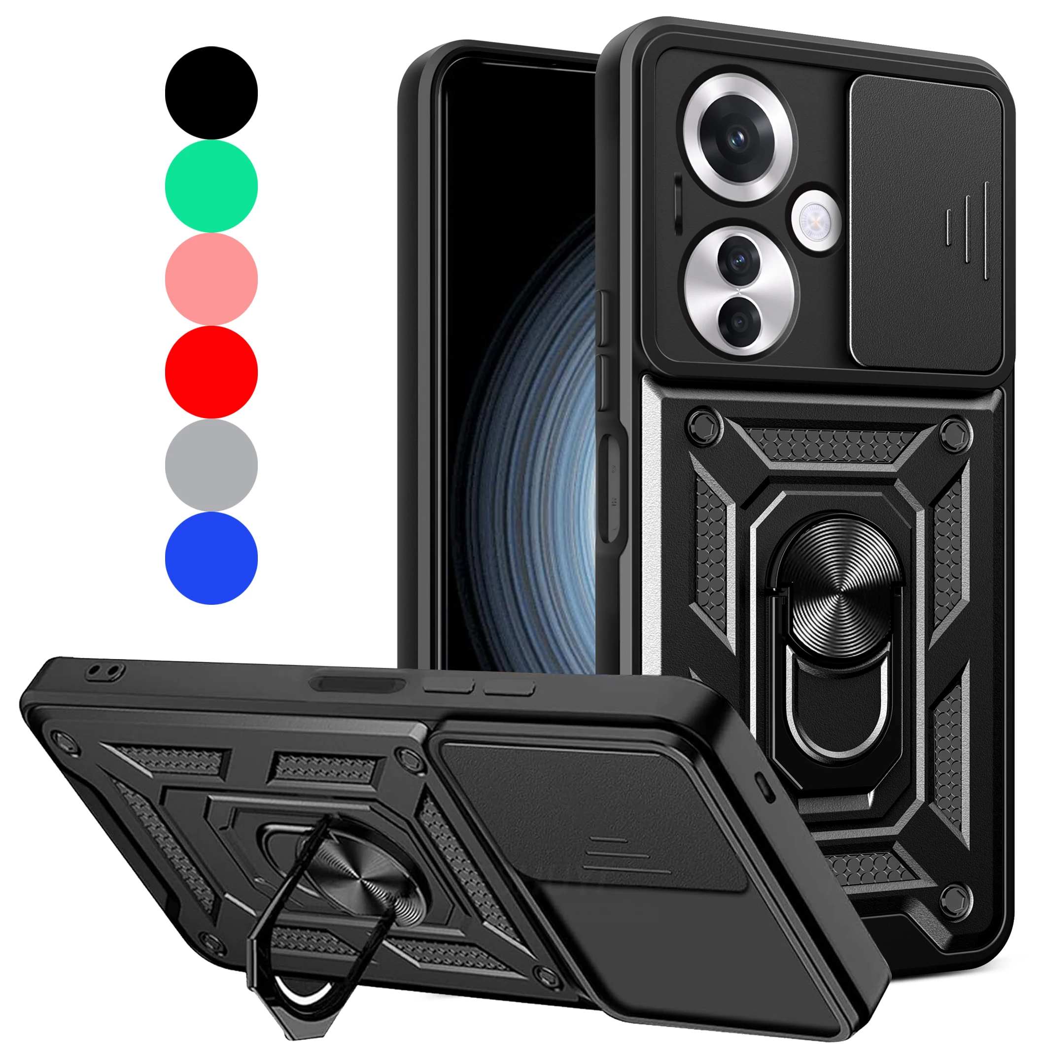 For Oppo Reno 11F 5G / Oppo F25 PRO 5G Shockproof Case Ring Armor Magnetic Hybrid Holder Stand+Camera Lens Phone Cover 
For Oppo Reno 11F 5G / Oppo F25 PRO 5G Shockproof Case Ring Armor Magnetic Hybrid Holder Stand+Camera Lens Phone Cover