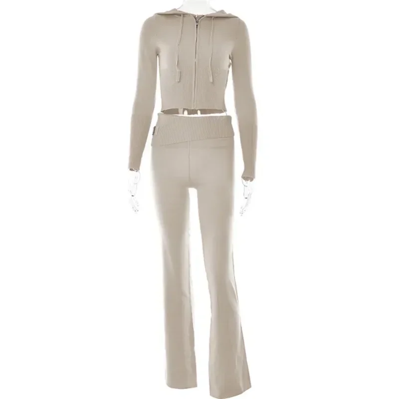 Slim Fit Two Piece Sets Women Tracksuit Long Sleeve Zipper Hooded Sweater Skinny Pants Suit Solid Casual Knitted Sweatshirt Set
Slim Fit Two Piece Sets Women Tracksuit Long Sleeve Zipper Hooded Sweater Skinny Pants Suit Solid Casual Knitted Sweatshirt Set