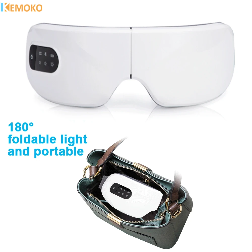 

Массажер для глаз, умная Bluetooth-маска для глаз, вибратор, горячий компрессор, Уход за глазами при нагреве и усталости, складная Маска для снятия усталости глаз