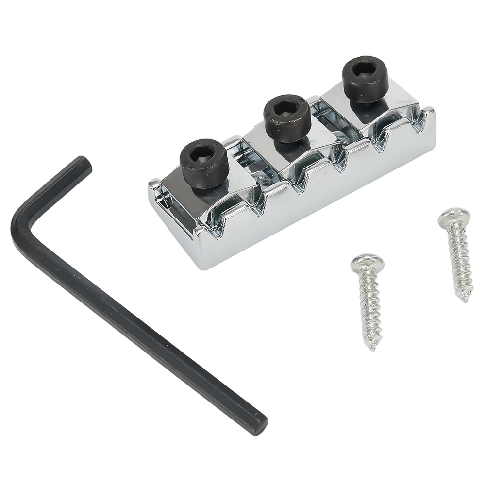 Electric Guitar String Locking Nut 42mm Replacement For Tremolo Bridge Parts With Mounting Screws And Spanner
Electric Guitar String Locking Nut 42mm Replacement For Tremolo Bridge Parts With Mounting Screws And Spanner