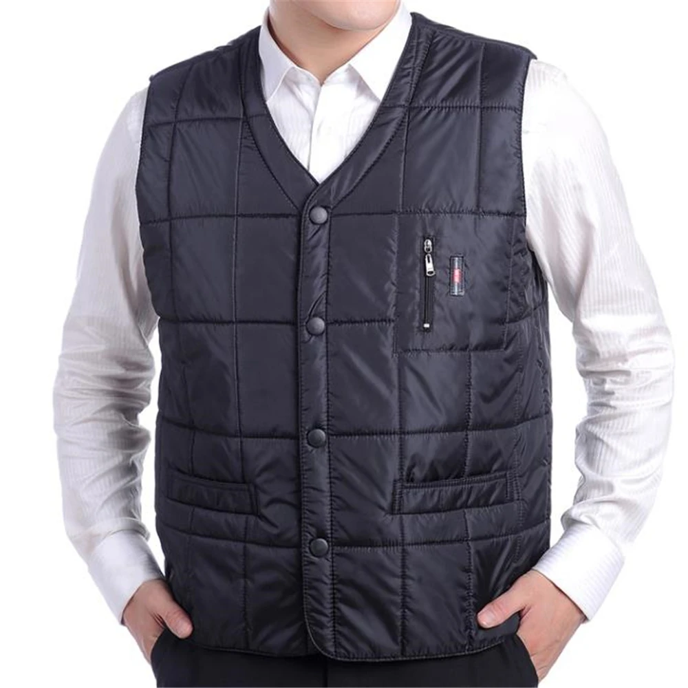 

Mens Autumn Down Vests Hot Sale Winter Waistcoat Hot Sale Cotton Sleeveless Jackets Male Thicken Veste Warm Homme 6XL-10XL