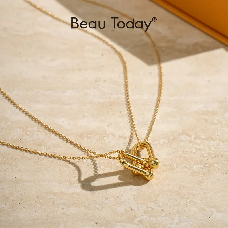 

BEAUTODAY Classical Necklaces Women 18K Platinum Plated Copper Gold Silver Novelty Ladies Accessories Handmade 93059