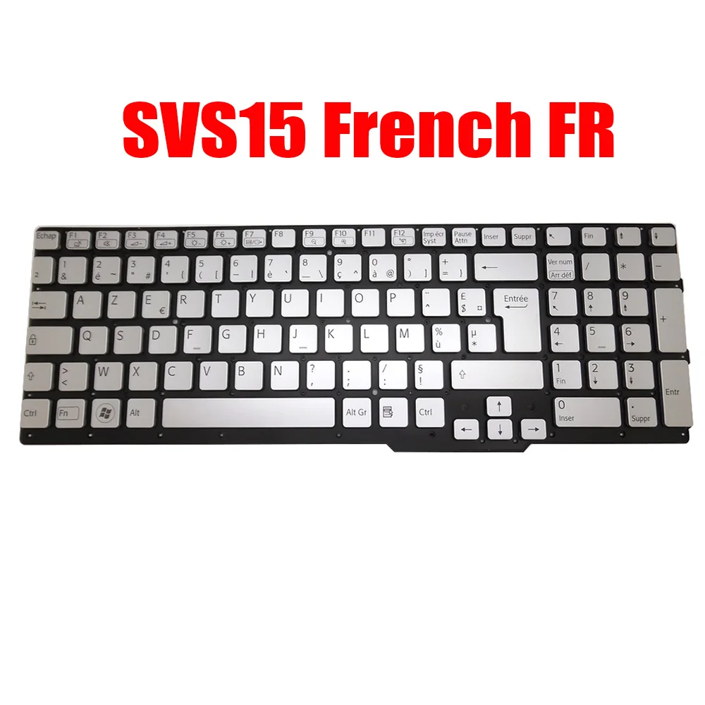 Французская клавиатура для ноутбука SONY для VAIO SVS15 серии 9Z.N6CBF.50F 149015941FR 550121FE2G2-035-G, серебристая, без подсветки, Новинка
Французская клавиатура для ноутбука SONY для VAIO SVS15 серии 9Z.N6CBF.50F 149015941FR 550121FE2G2-035-G, серебристая, без подсветки, Новинка