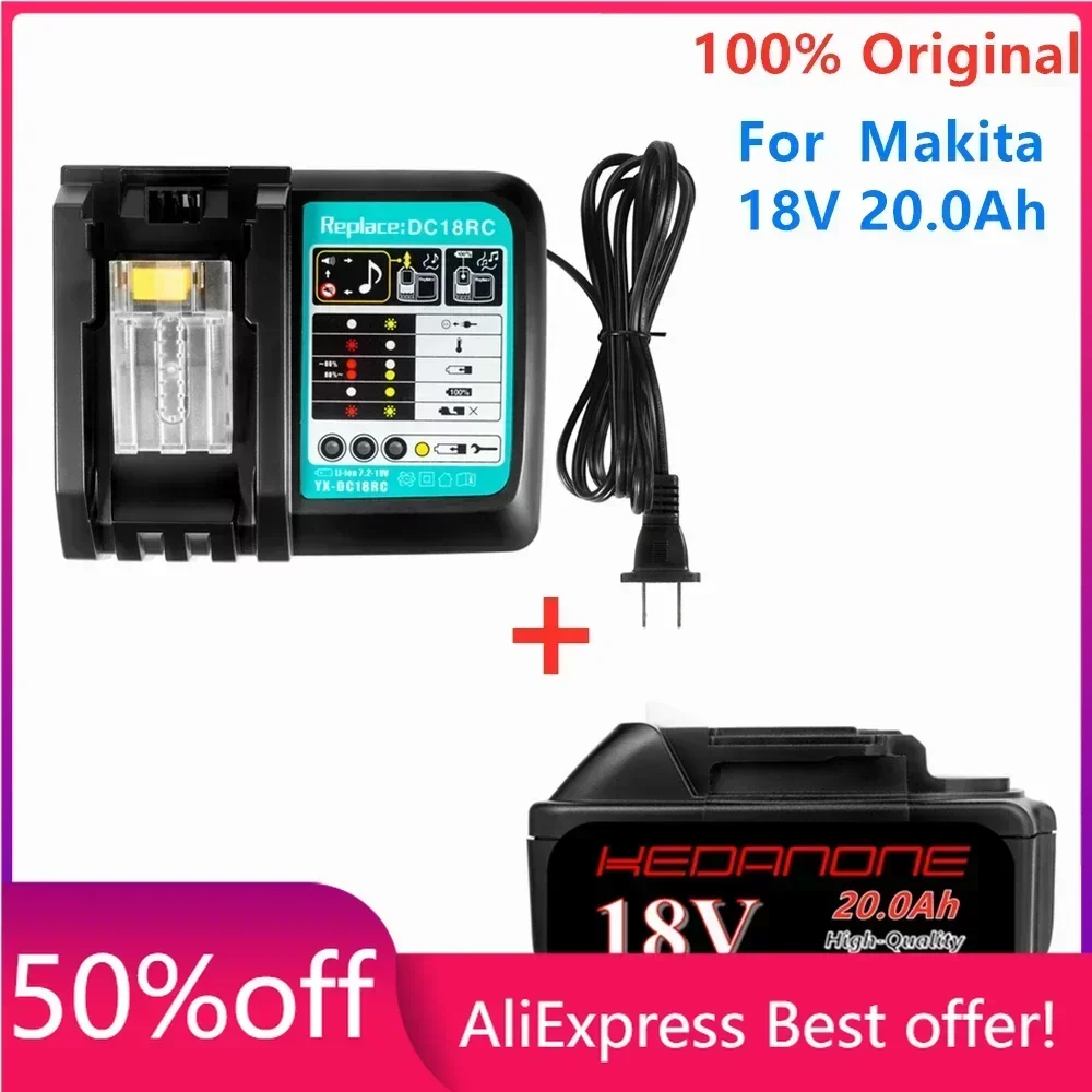 18V 20.0Ah Rechargeable Battery 20000mah LiIon Battery Replacement Power Tool Battery for MAKITA BL1860 BL1830+3A Charger
18V 20.0Ah Rechargeable Battery 20000mah LiIon Battery Replacement Power Tool Battery for MAKITA BL1860 BL1830+3A Charger