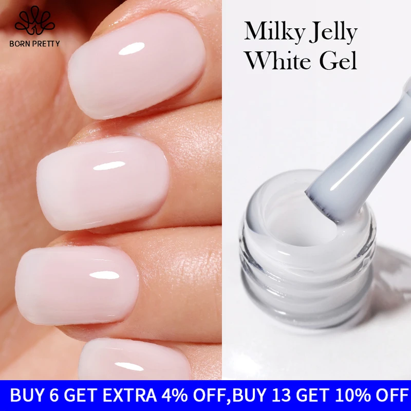 BORN PRETTY Milky White Gel Nail Polish Jelly Soak Off Nails Gels Varnish 10ml UV LED Gel Self-leveling Manicure Base Top Coat
BORN PRETTY Milky White Gel Nail Polish Jelly Soak Off Nails Gels Varnish 10ml UV LED Gel Self-leveling Manicure Base Top Coat