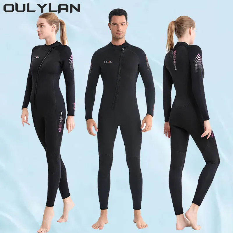 

Oulylan 3MM Neoprene Wetsuit 2024 Women Men High Elastic Surfing Spearfishing Wetsuits One Piece Full Body Diving Suit Jumpsuit