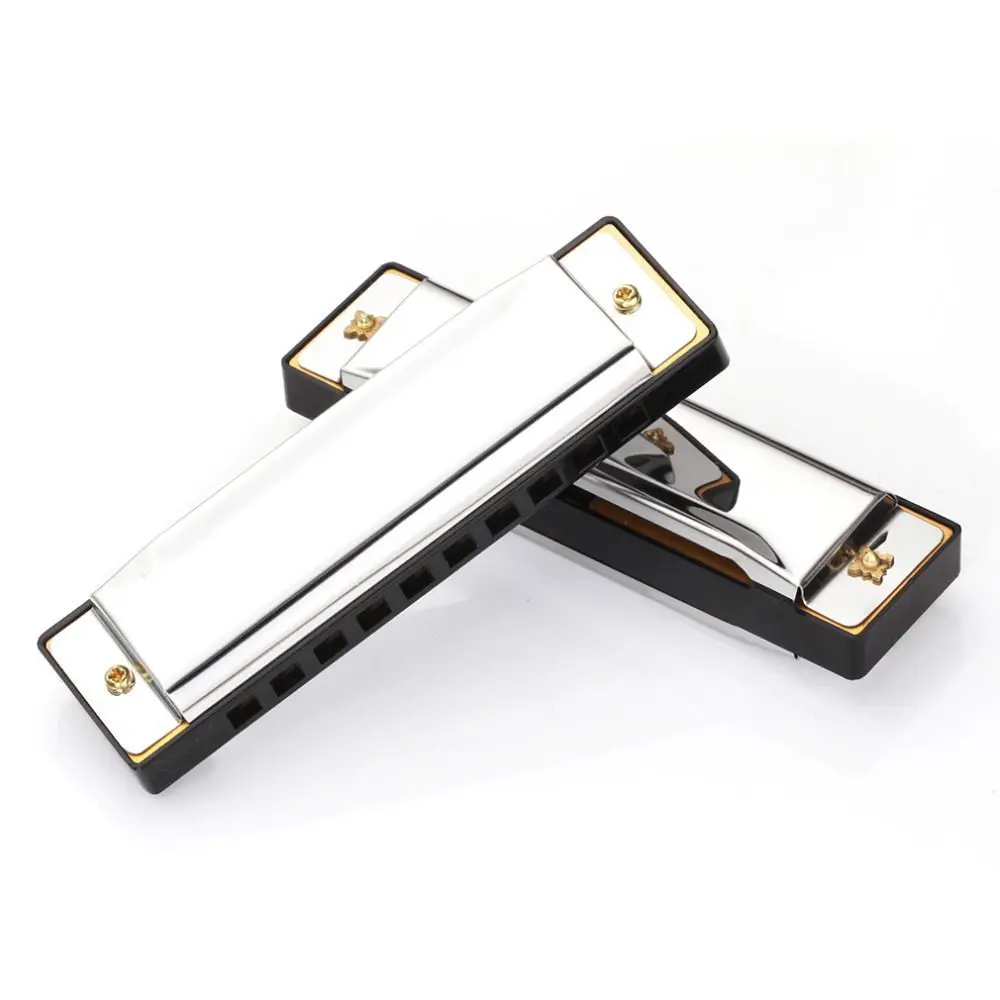 

Jazz Folk Musical Instrument Stainless Steel Country 20 Tone Key of C 10 Holes Blues Harmonica