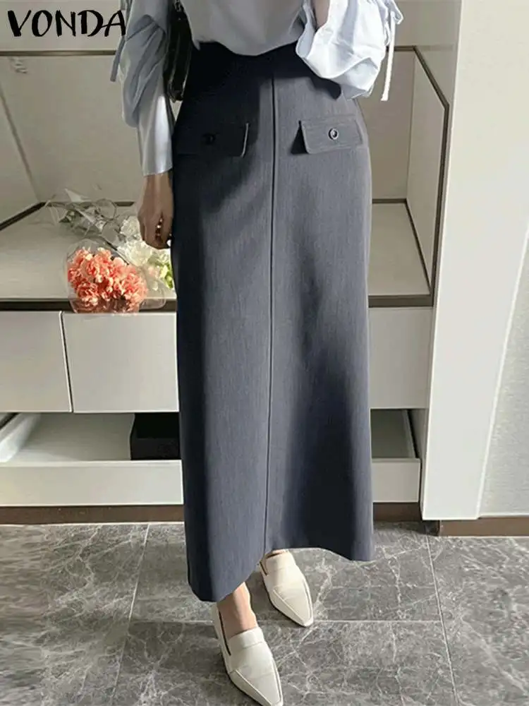 Summer Casual High Waist Skirts 2023 Fashion Women Long Skirts VONDA Elegant Office Streetwear Loose Solid Color Party Bottom
Summer Casual High Waist Skirts 2023 Fashion Women Long Skirts VONDA Elegant Office Streetwear Loose Solid Color Party Bottom