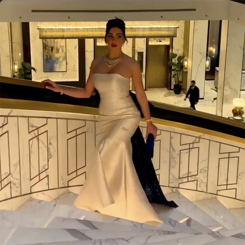 Beige Elegant Mermaid Mikado Satin Strapless Long Evening Dresses Party Gowns 2023Customized OEM/ODM71953 For Women
Beige Elegant Mermaid Mikado Satin Strapless Long Evening Dresses Party Gowns 2023Customized OEM/ODM71953 For Women