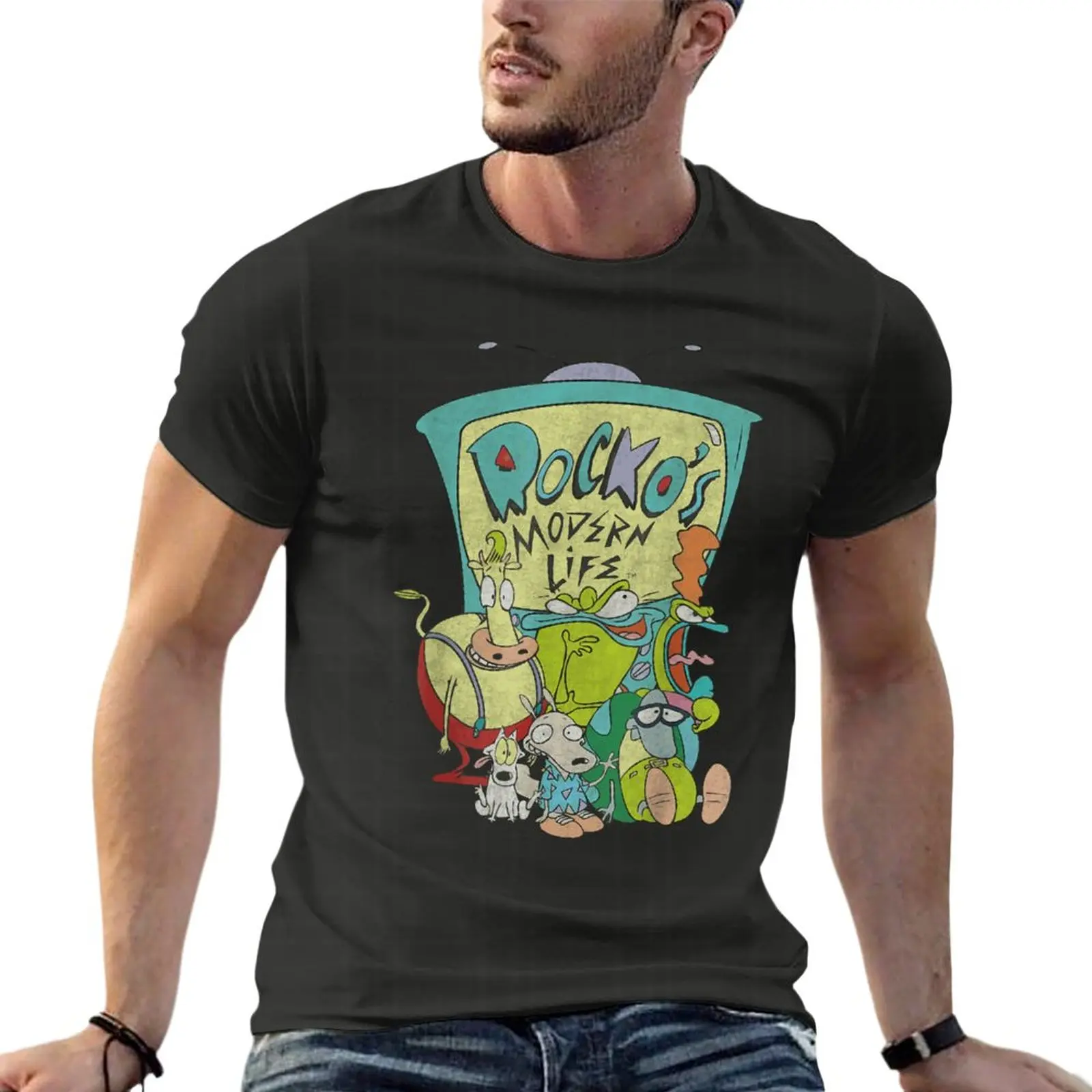 Rockos Modern Life Group Oversized T Shirt Summer Men'S Clothes Short Sleeve Streetwear Plus Size Tops Tee
Rockos Modern Life Group Oversized T Shirt Summer Men'S Clothes Short Sleeve Streetwear Plus Size Tops Tee
