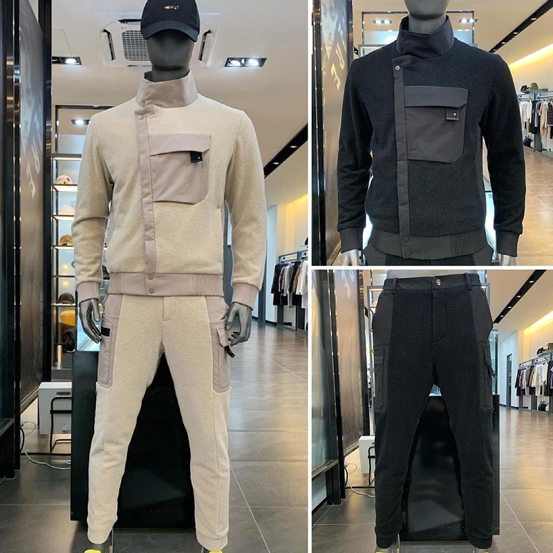 Golf Clothing Men's Fall Winter 23 Vertical Collar Windproof Golf Coat Heavy Industry Wool Mixed Imitation Golf Jacket
Golf Clothing Men's Fall Winter 23 Vertical Collar Windproof Golf Coat Heavy Industry Wool Mixed Imitation Golf Jacket