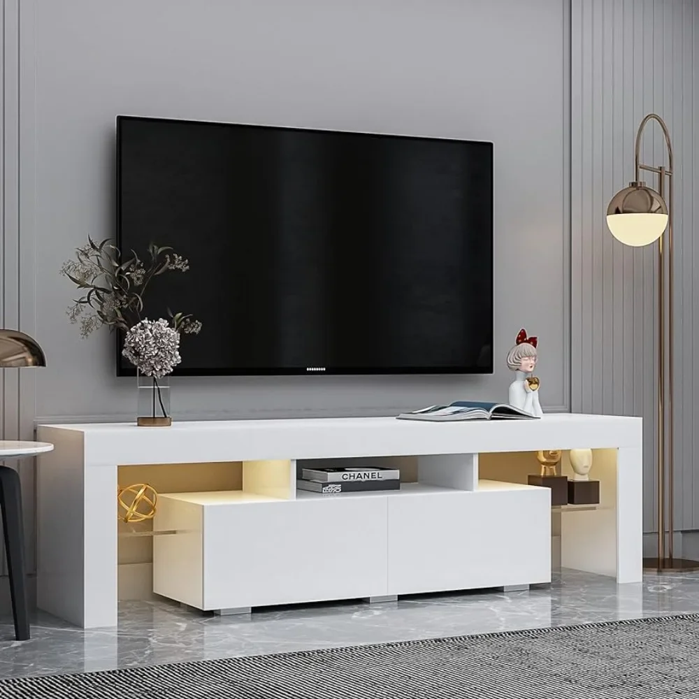 

Современный роскошный ТВ-шкаф для спальни, глянцевый медиа-консоль для гостиной, стол для телевизионных подставок, комод, белая Подставка для телевизора