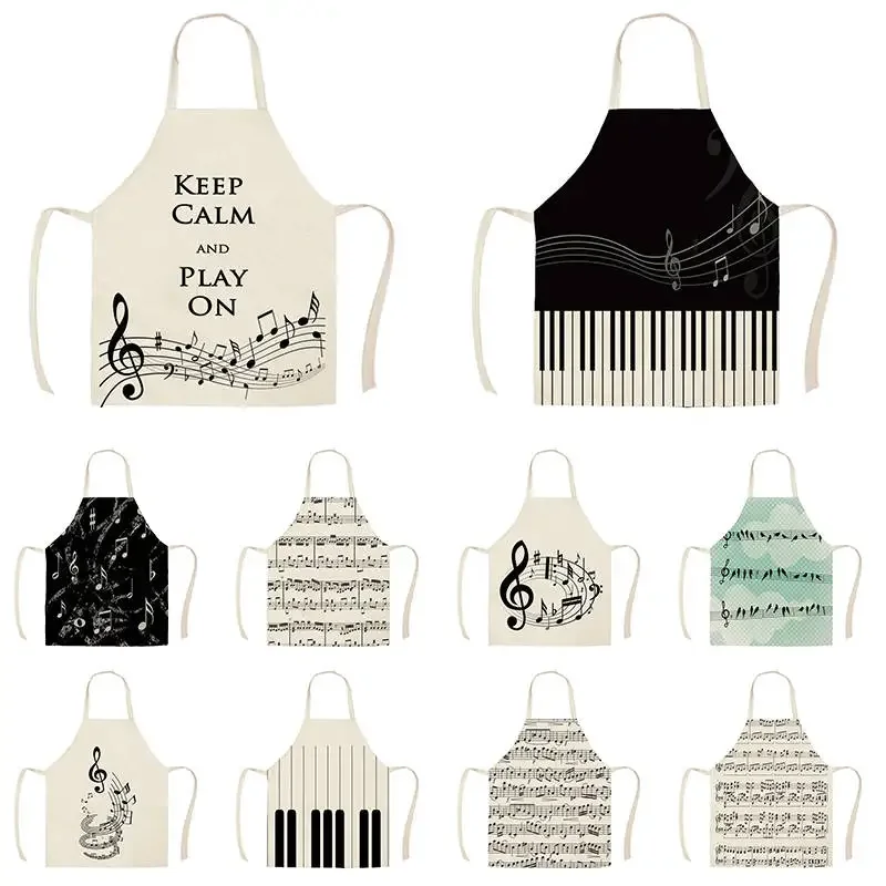 Music symbol creative design printed flax apron kitchen oil pollution -free sleeve -free apron house cleaning tool delantal
Music symbol creative design printed flax apron kitchen oil pollution -free sleeve -free apron house cleaning tool delantal