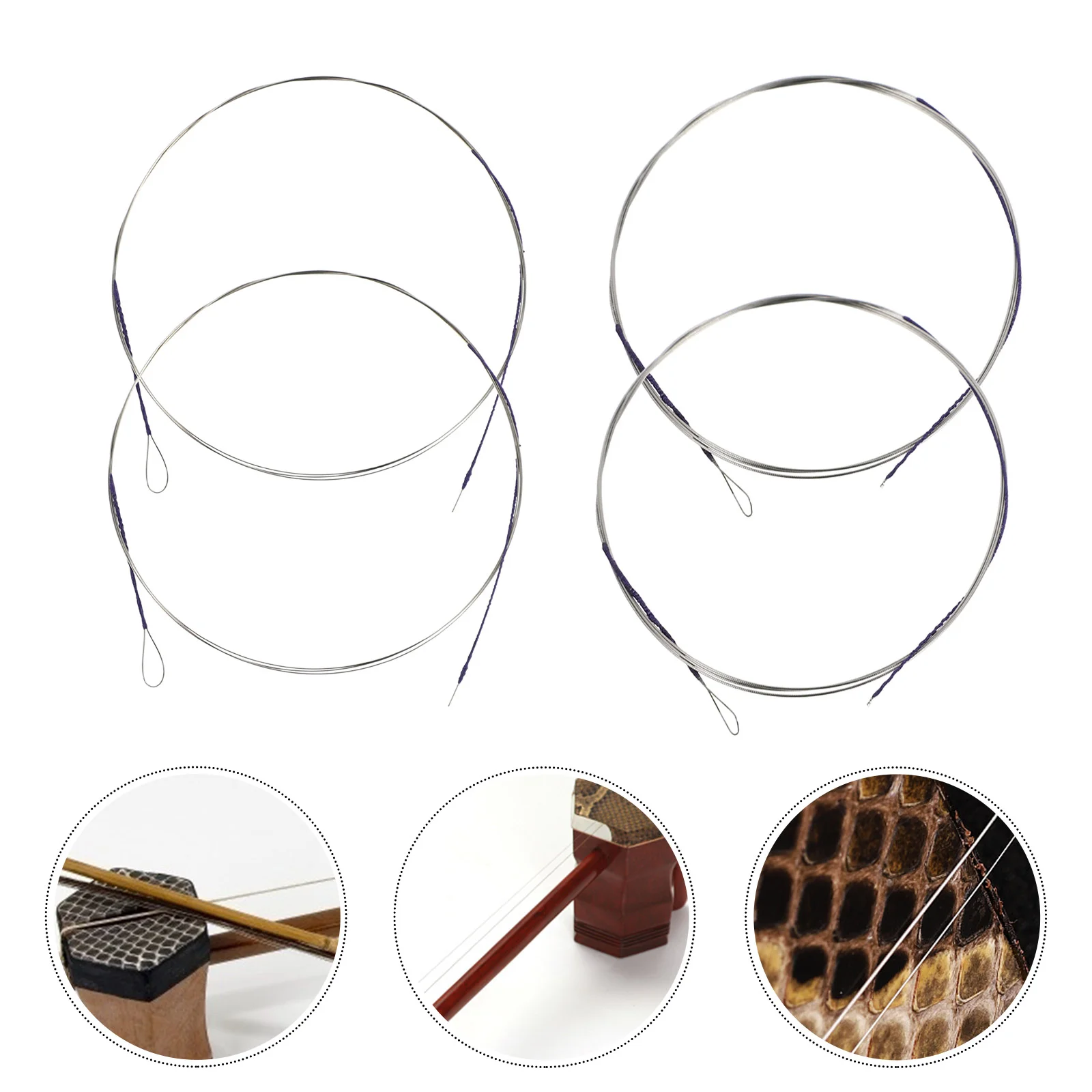 4pcs Professional Erhu Strings Music Wire Sturdy Strings Erhu Strings (Assorted Color)
4pcs Professional Erhu Strings Music Wire Sturdy Strings Erhu Strings (Assorted Color)